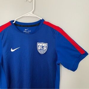 Nike Kids Blue Jersey with Red Stripes